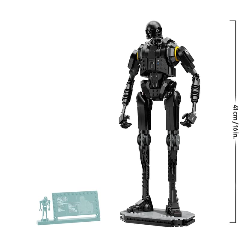 LEGO Star Wars 75434 K-2SO Security Droid Figure - Posable Play & Display Building Toy - Collectible Model Kit incl. an Information Plaque - Gift for Boys, Girls & Adult Andor Fans - 7
