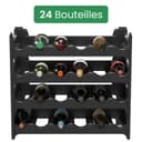 Modular Wine Rack, Bottle Rack, Bottle Storage, Bottle Holder, Wine Holder, plastic, Gris Anthrazit, 24 emplacements de bouteilles - 3