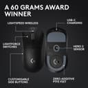 Logitech G PRO X SUPERLIGHT 2 wireless gaming mouse, East Europe Packaging, 60 g pro-grade mouse with 5 programmable buttons, 44k DPI sensor, 8 kHz report rate, USB-C charging for PC/Mac - Black - 7