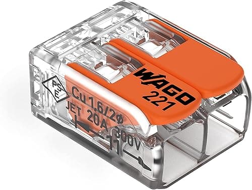 WAGO 221�XP-412�Connection Clamp 2�Conductors with Levers Small 0.2���4�mm� Transparent Design, Pack of 1