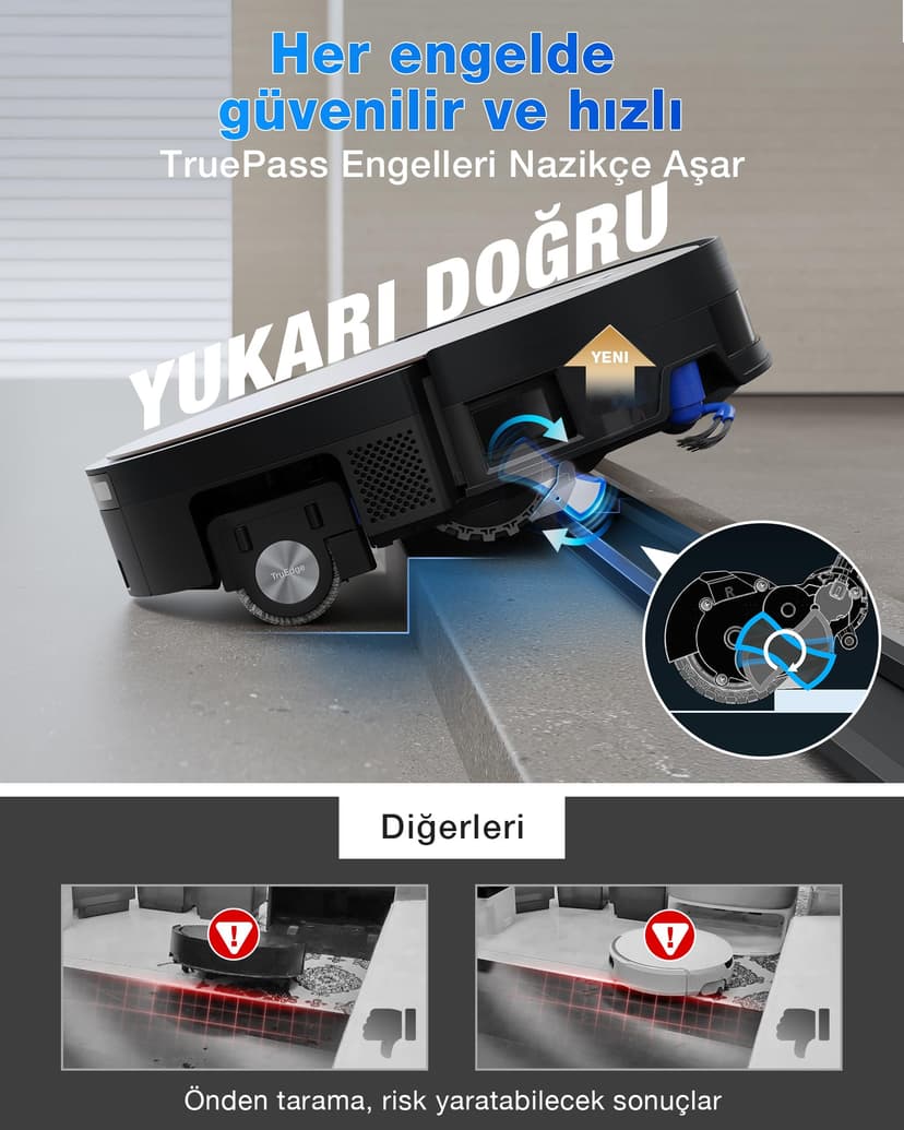 ECOVACS X11 Omni Cyclone Aspirateur Robot, Robot Aspirateur Laveur avec Blast et Puissance 19500 Pa, PowerBoost Ultra-Rapide, OZMO Roller 2.0, Ascension Max de 4 cm, PureCyclone 2.0 Auto-Empty - 6