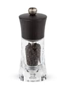 PEUGEOT - Moulin à Poivre Oléron 14 cm - Réglage Classique - En Bois Labellisé PEFC Et Acryl - Fabrication Française - Coloris Chocolat Et Transparent - 1