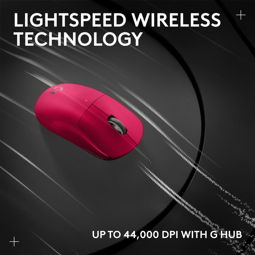 Logitech G PRO X SUPERLIGHT 2 wireless gaming mouse, 60 g pro-grade mouse with 5 programmable buttons, 44k DPI sensor, 8 kHz report rate, USB-C charging for PC/Mac - Pink - 8