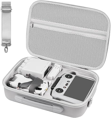 Puasok Drone Étui Portable pour DJI Mini 3/3 Pro/4 Pro, Imperméable Rangement Sac pour RC Contrôleur et Accessoires