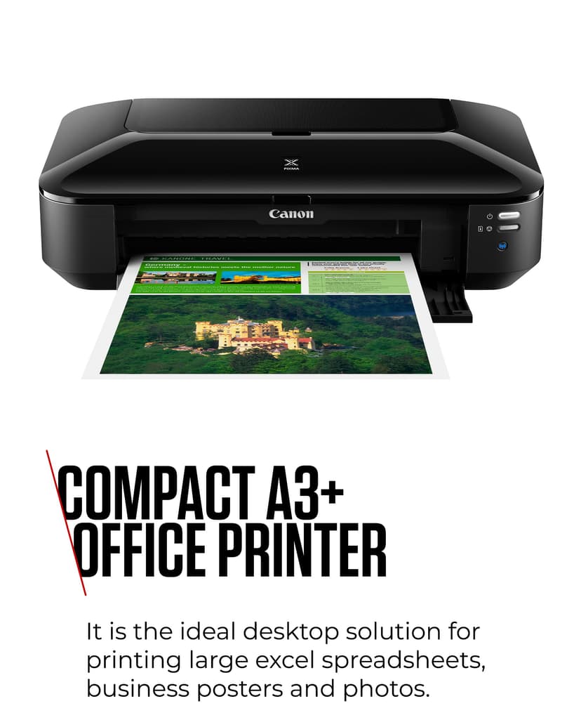 Canon PIXMA iX6850 Wireless Printer (Black) - Compact, High-Performance Home Printer - Print A3+ Photo-Lab Quality Documents & Photos - Wi-Fi/Ethernet Connectivity - Replaceable 5 Single Ink System - 8