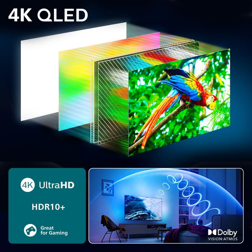 Philips 43PUS9010/12 43" 4K Ultra HD LED HDR QLED Smart TV - 4