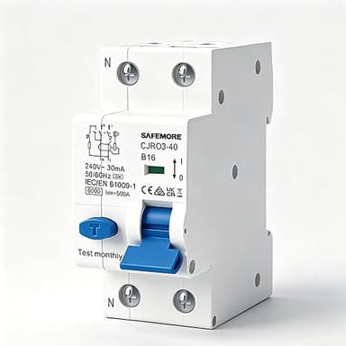Disjoncteur Différentiel RCBO 16A 1P+N - Type A 30mA Cour…