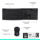Logitech MK270 Wireless Keyboard and Mouse Combo for Windows, 2.4 GHz Wireless, Compact Mouse, 8 Multimedia and Shortcut Keys, 2-Year Battery Life, for PC, Laptop, QWERTY UK English Layout - Black - 8