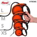 flexi Xtreme S Tape 5 m black/orange, retractable leash for dogs up to 20 kg - 7