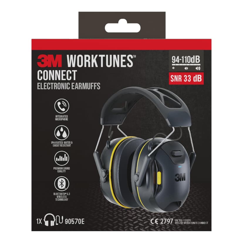 3M WorkTunes Connect Wireless Hearing Protector with Bluetooth Technology 90570E-1 - 9