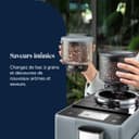 Delonghi Rivelia EXAM440.55.G, Fully Automatic Coffee Machine with LatteCrema Hot, Automatic Milk Frother, Compact Size Bean to Cup Coffee Machine, 16 Recipes, Full Touch Colored Display, Pebble Grey - 5