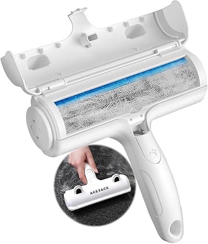 ACE2ACE Brosse Anti Poils Animaux pour Chat Chien, Roulea…