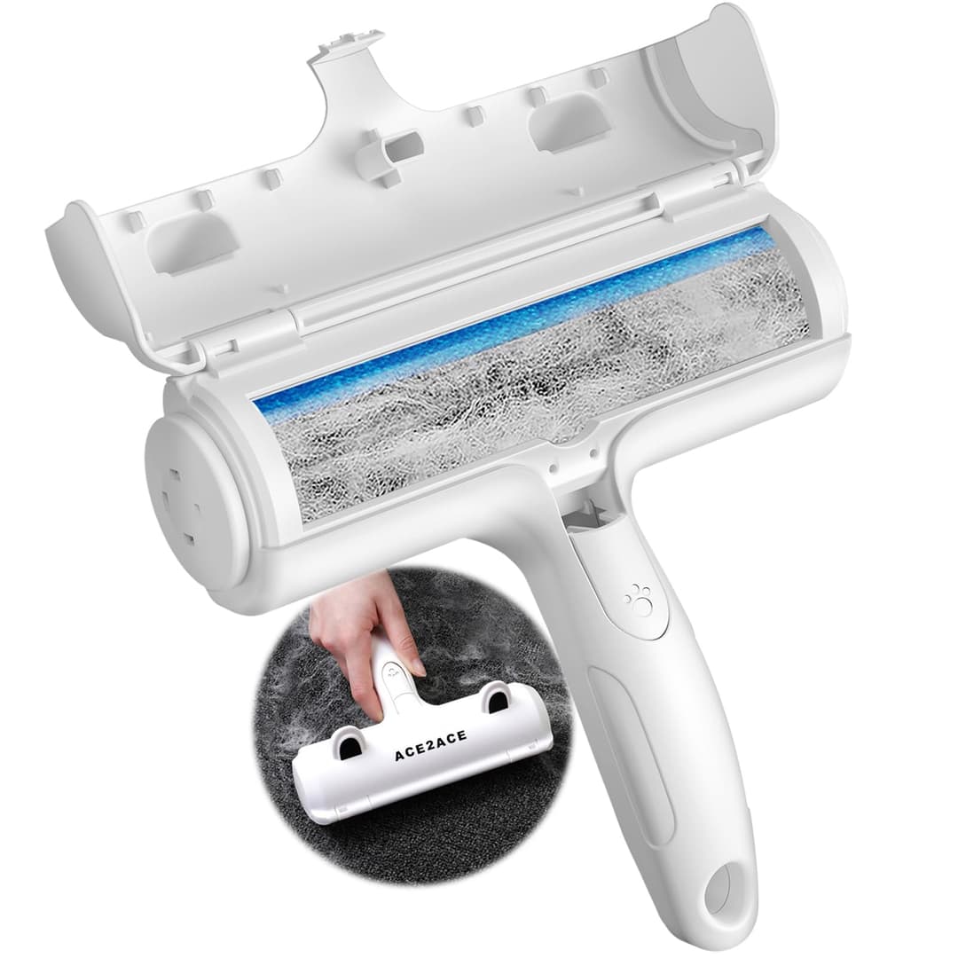 ACE2ACE Brosse Anti Poils Animaux pour Chat Chien, Roulea…