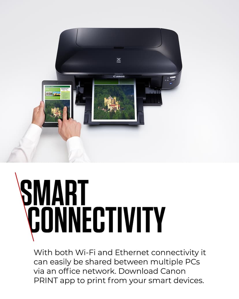 Canon PIXMA iX6850 Wireless Printer (Black) - Compact, High-Performance Home Printer - Print A3+ Photo-Lab Quality Documents & Photos - Wi-Fi/Ethernet Connectivity - Replaceable 5 Single Ink System - 4