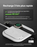 Belkin BoostCharge Socle de Recharge 2-en-1 aimanté et Pliable Qi2, 15W, Compatible MagSafe Chargeur sans Fil, Recharge Rapide, Apple iPhone 17, iPhone Air, Pixelsnap, Adaptateur Inclus - Blanc - 3