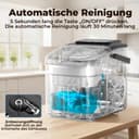 Acmeenjoy Ice Cube Machine 12 kg/24 H, Small Ice Cube Machine, 1.2 L, Self-Cleaning Ice Maker with Handle Ice Cube Basket/Shovel, 8 Ice Cubes in 6-8 Minutes, for Kitchen/Office/Party/Office, RV, Black - 4