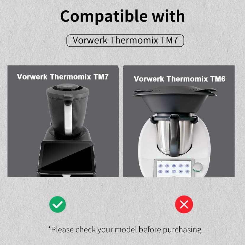 HidWee Compatible with Vorwerk Thermomix TM7 for Tempered Glass Screen Protector, 1 Piece 9H Hardness Protective Glass, Anti-Bubble Screen Protector, Anti-Scratch Tempered Glass Protection, HD Clear - 7