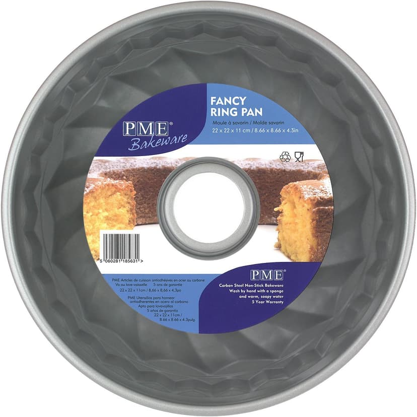PME - Moule à Kouglof Anti-adhérent en Acier au Carbone 220 mm x 100 mm de Profondeur, Silver - 5