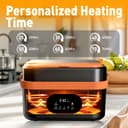 Gamexop Upgraded Cordless Electric Lunch Box, 1.5L Rechargeable Heated Lunch Box Battery Powered Stainless Steel Self-Heating Food Warmer Gift for Indoor Outdoor Work Office Camping Travel - 6