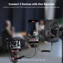 NEEWER CM28 (1 RX + 2 TX + Charging Case), Wireless Lavalier Microphone, Smart Noise Cancelling, 48KHz/16Bit 9 Hrs Uncompressed Recording, 656ft/200m Range, Lav Mic for iPhone, Android, Camera - 2