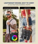 Karaoke Machine 2 Wireless Microphones, Portable Bluetooth Speaker w/PA System for Adults & Kids with LED Lights, Bass/Treble Adjustment, Supports REC/TWS/FM/AUX/USB/IF Card for Party - 7