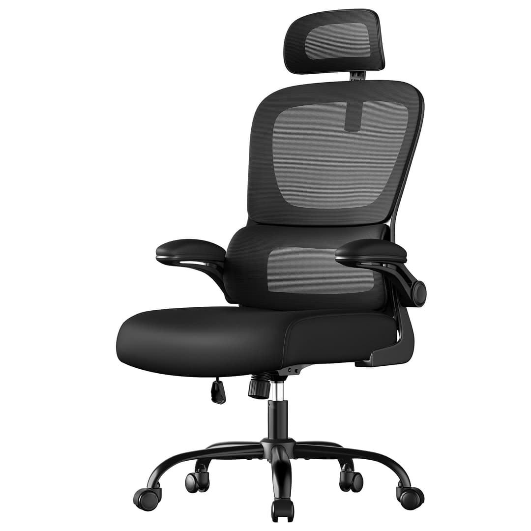SONGMICS Office Chair, Ergonomic Mesh Chair for Desk, wit…