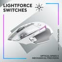 Logitech G G502 X Plus Lightspeed Wireless RGB Gaming Mouse - Optical mouse with Lightforce hybrid switches, Lightsync Rgb, HERO 25K gaming sensor, compatible with PC - macOS/Windows - White - 2