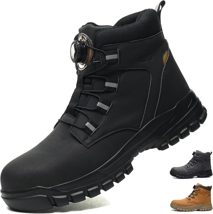 Scarpe Antinfortunistiche Uomo Donna Impermeabile Leggere Scarpe da Lavoro con Punta in Acciaio Antiscivolo Scarpe Sicurezza 37-48 EU - 1
