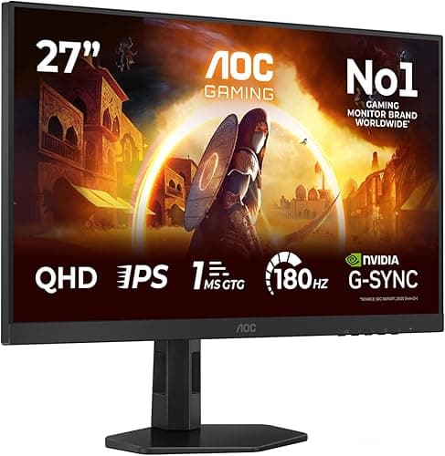 AOC Q27G4XD 27 inch WQHD Gaming Monitor 180Hz, Fast IPS P…