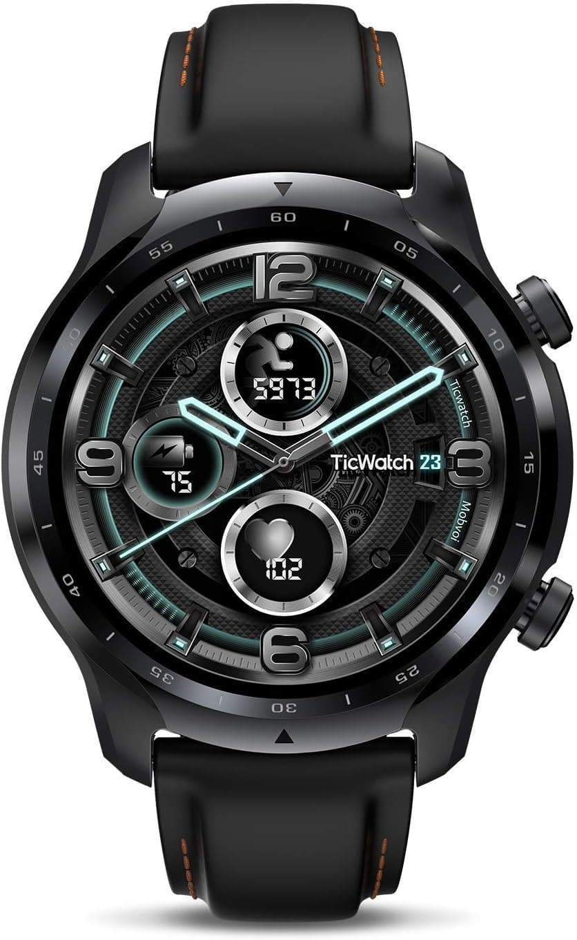 TicWatch 3 GPS Smartwatch, Wear OS by Google, Dual Layer Display 2.0, Long Battery Life, Black