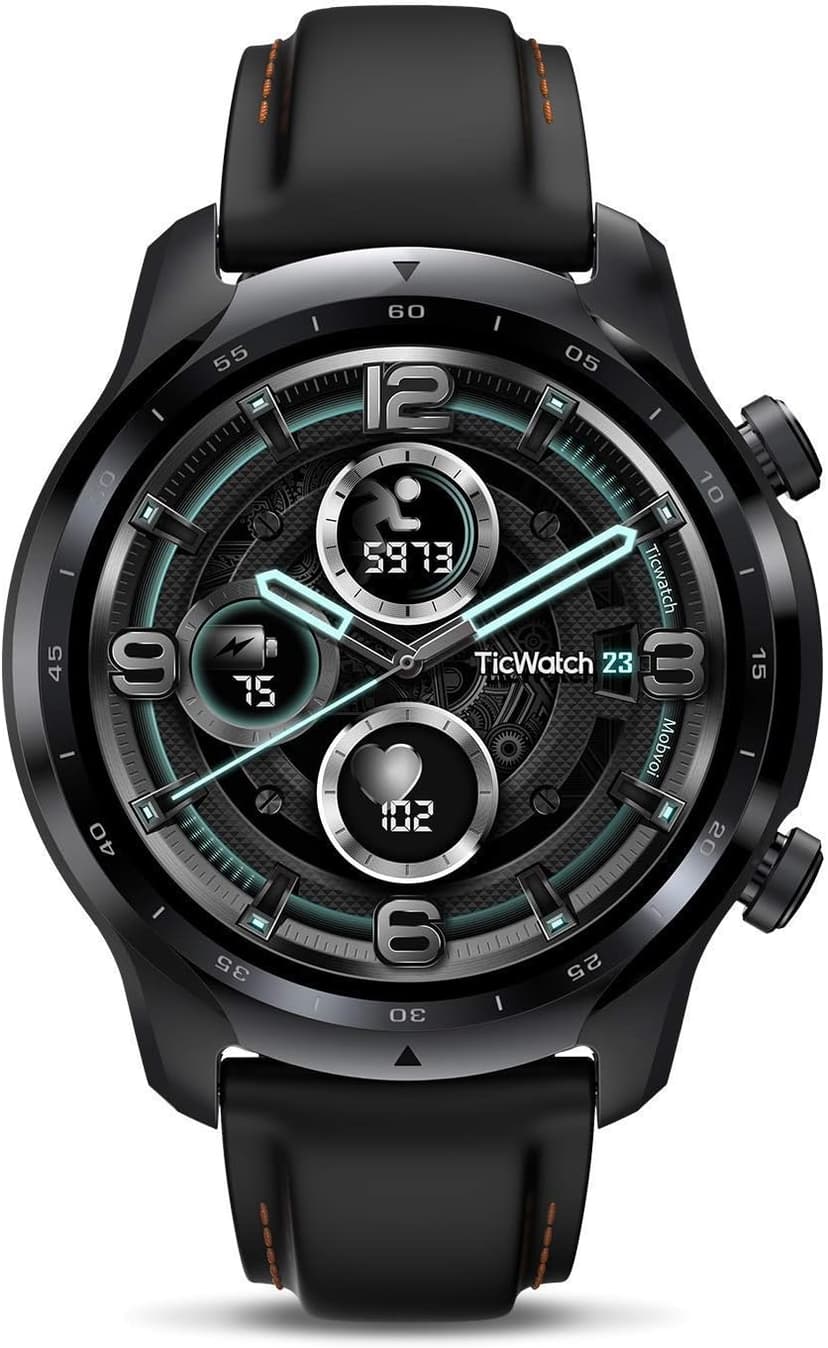 TicWatch 3 GPS Smartwatch, Wear OS by Google, Dual Layer Display 2.0, Long Battery Life, Black - 1