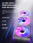 AsiaHorse DAWN Pro 120mm ARGB PC Case Fan [3 Pack] Infinity Mirror Daisy Chain HDB Bearing 1850 RPM PWM High Airflow 71 CFM High Static Pressure 2.6 mmH2O 5V 3Pin RGB Sync - 3