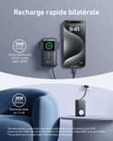 Anker Batterie Externe Magnétique 10000 mAh PD 35W avec câble USB-C intégré, Power Bank Charge Rapide, pour Apple Watch, iPhone 17 Pro Max/17/15/14/13, Samsung, iPad, AirPods et Autres (Noir) - 3