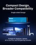 BIWIN M350 2TB SSD, PCIe 4.0 NVMe M.2 SSD, Up to 6,000MB/s, Graphene Thermal Management & HMB, PCIe Gen4x4 Interface Solid State Drive, Compatible with Desktops Laptop mini PC PS5 - 8