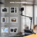 SMALLRIG 22" Magic Arm w Clamp, Flexible Desk Camera Mount & Clamp, Articulating Friction Boom Arm w Thread Adapter, for Light, Webcam, Mic, Action Camera - 4766 - 4