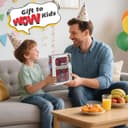 Electric Remote Trains Toy for Wooden Track, Remote Control & Motorized Train with 4 Sound and Light Effects for Kids 3 4 5+ Years Old Boys Girls, Compatible with Thomas,Brio,Chuggington-Red - 7