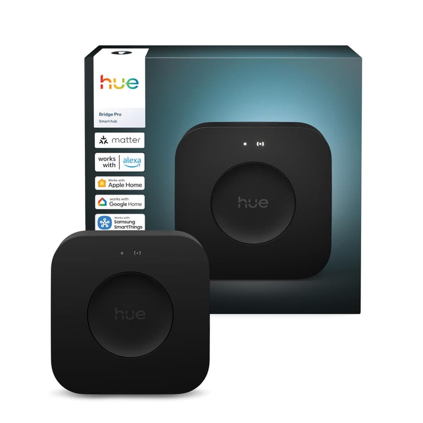 Philips Hue Bridge Pro Smart Lighting Hub, Wireless, Advanced Encryption, Smart Hub Supports 150+ Lights and 50+ Accessories, Works with Apple Home, Amazon Alexa, Google Assistant, Samsung SmartThings - 1
