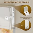 Curtain Rod Holder without Drilling, Bracket for Roller Shutter Box, Curtain Rod Holder, No Drilling, Bracket for Roller Shutter Box, White - 2