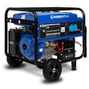 EBERTH 5500 Watt Groupe électrogène Générateur électrique portable moteur à essence 13 CV, 4 temps, 2x 230V, 1x 12V, monophasé, démarrage électrique, régulateur AVR, sécurité niveau d'huile avec roues - 1