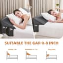 Dorifine Bed Wedge Pillow for Headboard Gap Filler King(76"x6"x10") Mattress Gap Filler(0-8") Bed Wedge for Headboards Gaps Between Your Headboard and Mattress,Headboards Pillow,Grey - 6