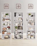 VASAGLE Bookcase, 6-Tier Bookshelf, Open Storage Shelf, Shelving Unit, 24 x 60 x 178.5 cm, for Living Room, Home Office, Dinning Room, Cloud White LBC169T14 - 7