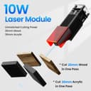 LONGER RAY5 60W, machine de découpe laser entièrement améliorée avec puissance laser de 10W, spot de 0,06 × 0,06 mm et fonction 4-en-1 hors ligne, idéale pour graver bois, verre, acrylique et métal. - 2