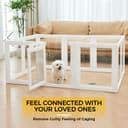 Everfront Clear Acrylic Plastic Dog Playpen Indoor,for Puppy Cat Bunny Pet Pen,Transparent Easy Assemble Foldable Whelping Box Crate Kennel Enclosure Fence for Small & Medium Dogs (60cm Height, 10PCS) - 5