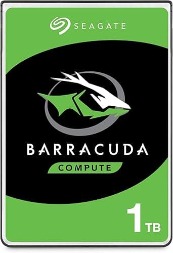 Seagate BarraCuda 1TB, Internal Hard Drive, 2.5 Inch , SATA, 6GB/s, 5.400 RPM, 128MB Cache for PC Laptop, FFP (ST1000LMZ48)
