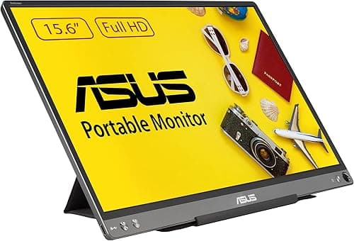 ASUS ZenScreen MB16ACE 15.6 Inch USB Type-C Portable Monitor, FHD (1920x1080), IPS, Flicker free, Low Blue Light, TUV certified, Compatible with USB Type-A, Auto-Rotate, 2nd Generation Smart Case