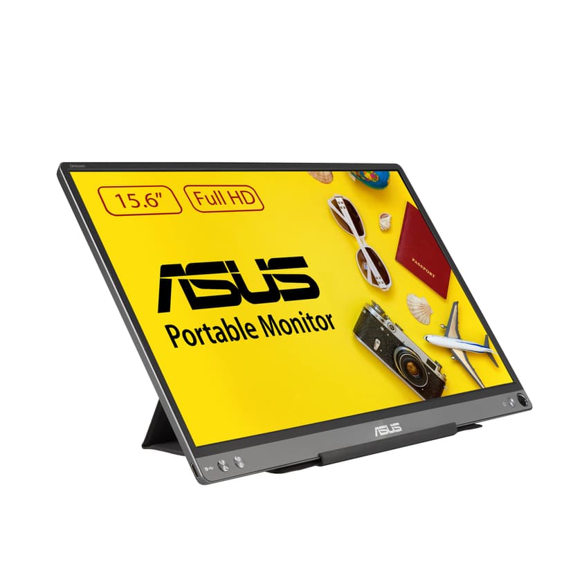 ASUS ZenScreen MB16ACE 15.6 Inch USB Type-C Portable Monitor, FHD (1920x1080), IPS, Flicker free, Low Blue Light, TUV certified, Compatible with USB Type-A, Auto-Rotate, 2nd Generation Smart Case - 1