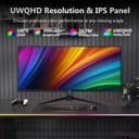 Z-Edge 34 Inch Ultrawide Monitor UWQHD Gaming Monitor 165Hz 1ms MPRT, 3440x1440 IPS Panel 21:9, 100% sRGB, FreeSync, PiP & PbP, DisplayPort (165Hz), HDMI (100Hz), Black - 4