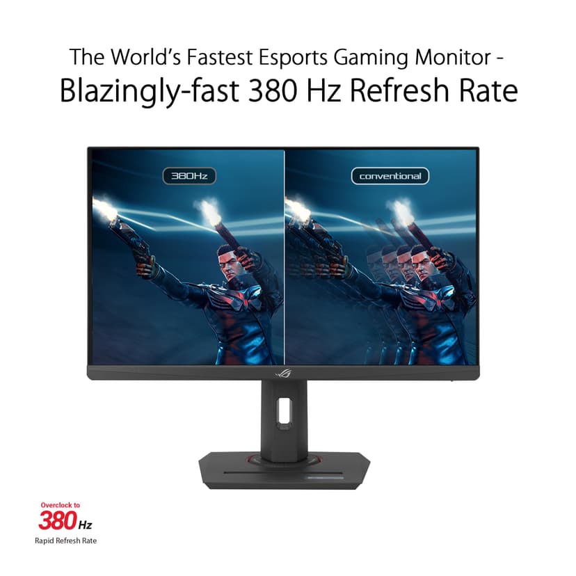 ASUS ROG Strix XG259QNS Esports Gaming Monitor — 25 inch (24.5 inch viewable) FHD (1920 x 1080), 380 Hz (OC), Fast IPS, 1 ms GTG (0.3 ms Minimum), HDR, DisplayWidget Center - 3