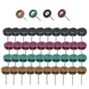40 Pièces Kit Polissage Perceuse, Accessoires Dremel Polissage Abrasif de 25mm Outils Rotatifs Dremel, Grain 120/180/320/400, Accessoires de Polissage pour Bois Calcul Bijoux Plaque de Cadran - 1