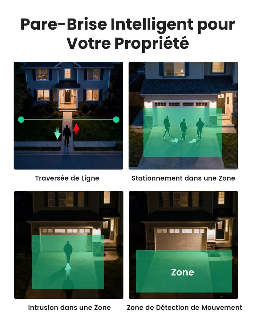 ZOSI C290 8MP 4K PoE Security Camera System Outdoor, Pan/Tilt 360 Camera, 2TB Hard Drive - 8